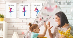 www.alovestudio.pl plakaty obrazki do pokoju dziewczynki ballerina