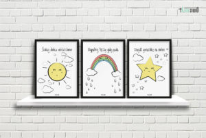 plakaty dla dzieci dekoracje pokój chłopca dziewczynki szukaj słońca