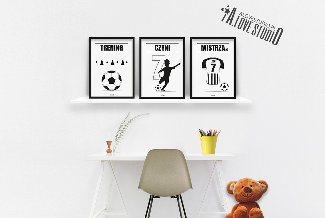 Plakaty piłkarskie do pokoju chłopca, plakaty piłkarz vc b