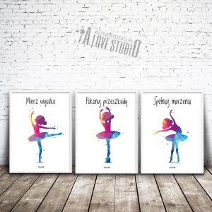 plakaty dla dzieci baletnica ballerina alovestudio a