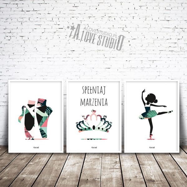 Plakaty dla dzieci pokój dziewczynka baletnica ballerina vb alovestudio pl 1