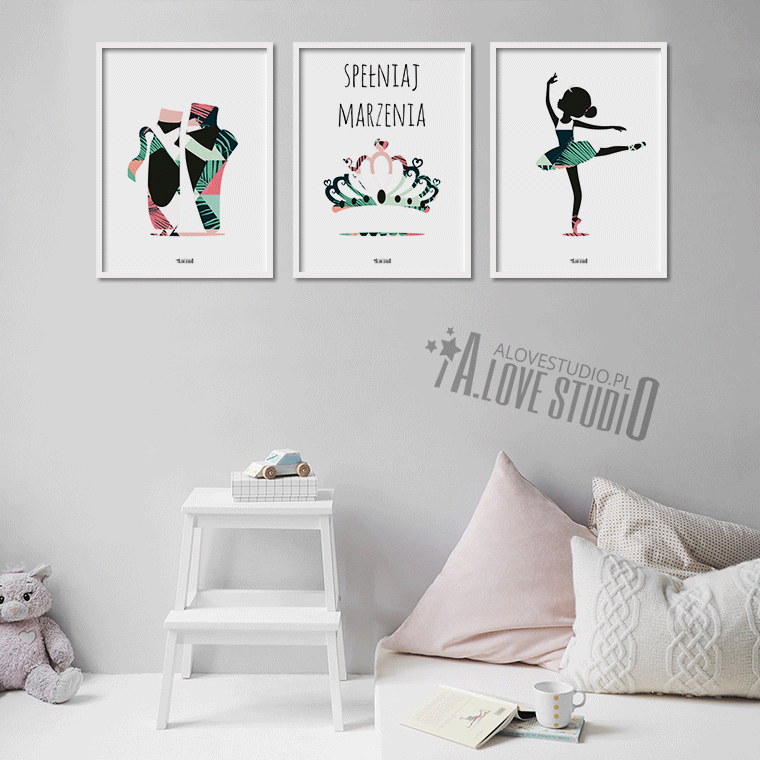 Plakaty dla dzieci pokój dziewczynka baletnica ballerina vb alovestudio pl 2