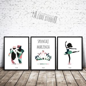 Plakaty dla dzieci pokój dziewczynka baletnica ballerina vb alovestudio pl 4
